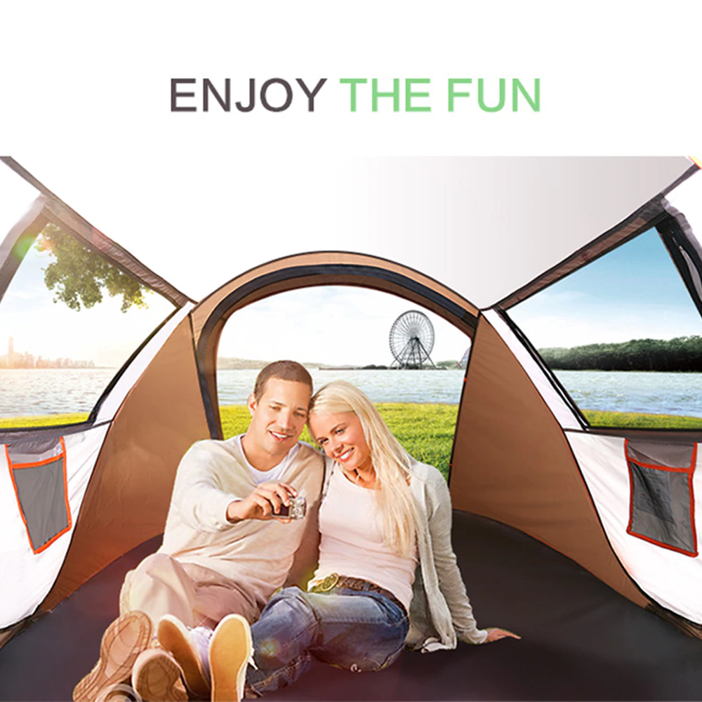 Cheap Goat Tents Outdoor Camping Tent Automatic Pop Up Beach Tent Travel 5 8 People Large Space Waterproof Sunshade Family Hiking Picnic Awning   